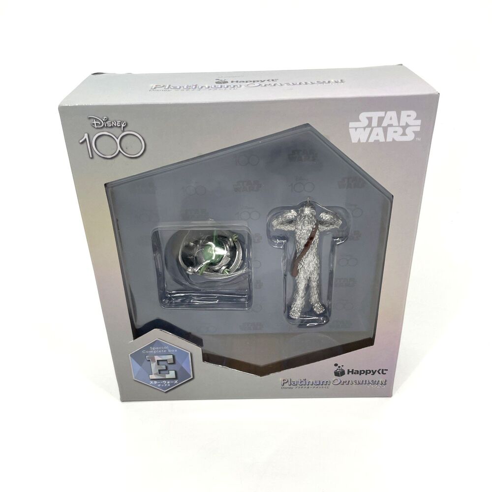 Disney Platinum Chewbacca Grogu Ornament Prize E Happy Kuji Lottery Complete Box